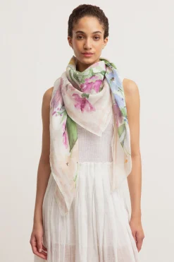 Iris von Arnim IRIS LINEN FLOWER-Damen Schals & Tücher