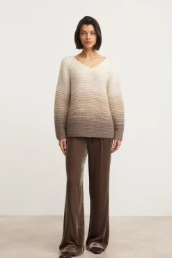 Iris von Arnim RAINBOW V-NECK-Damen Pullover